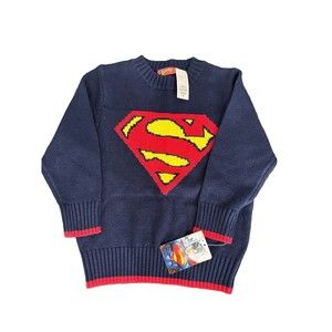 NEW Toddler Superman knitted sweater NWT size 2T superman logo